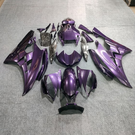 Pearl Purple/Forged carbon Motorcycle Fairings For Yamaha YZF R6 (2006-2007)