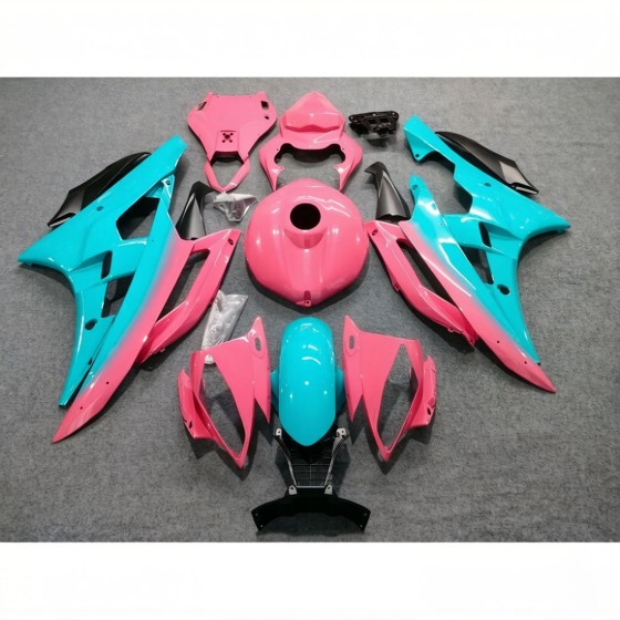 Pink/Blue Motorcycle Fairings For Yamaha YZF R6 With Full Tank Cover(2006-2007)