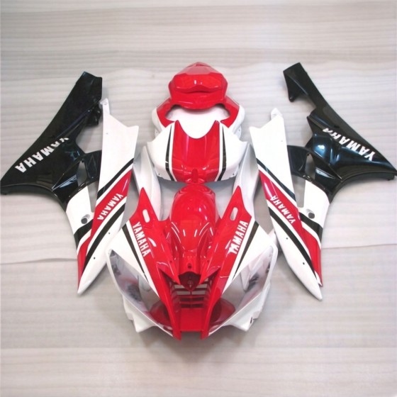 Yamaha YZF R6 Red & White Motorcycle Fairings(2006-2007)