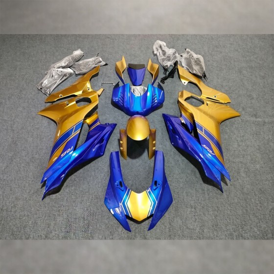 Yamaha YZF R6 Gold/Blue Color Motorcycle Fairings(2017-2023)