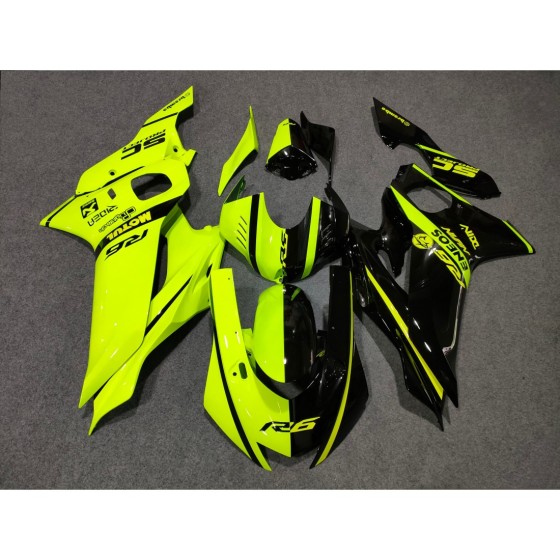 YAMAHA YZF R6 Yellow & Black Motorcycle Fairings(2017-2023)