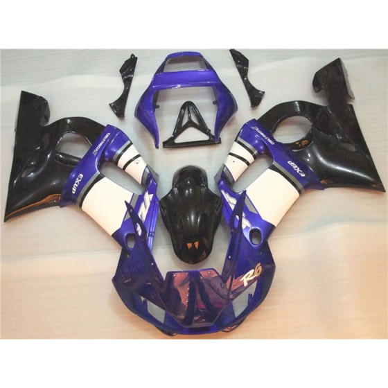 Yamaha YZF R6 Black & Blue Motorcycle Fairings(1998-2002)