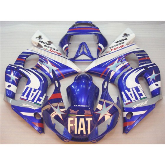 Yamaha YZF R6 Blue & Silver Motorcycle Fairings(1998-2002)