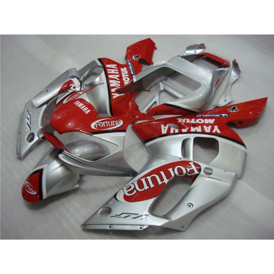 Yamaha YZF R6 Silver & Red Motorcycle Fairings(1998-2002)