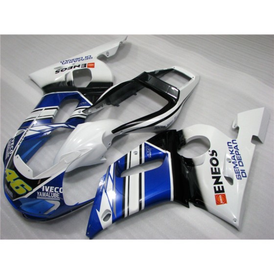 Yamaha YZF R6 White & Blue Motorcycle Fairings(1998-2002)