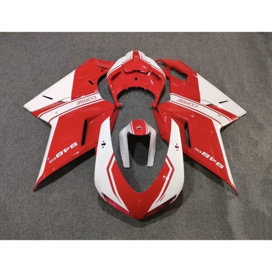Customized Red Ducati 1098 1198 848 Motorcycle Fairings(2007-2012)