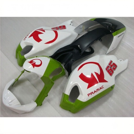 Ducati 696 796 1100 Green& White Motorcycle Fairings(2008-2012)