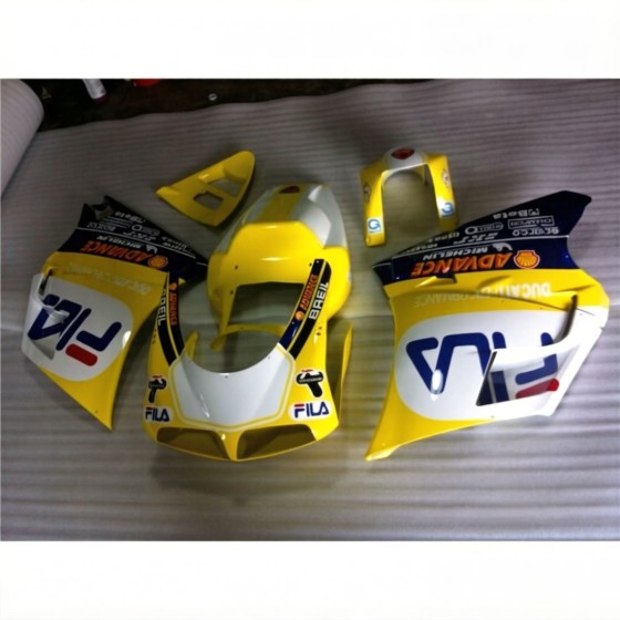 Yellow Ducati 996 748 916 Fila Motorcycle Fairings