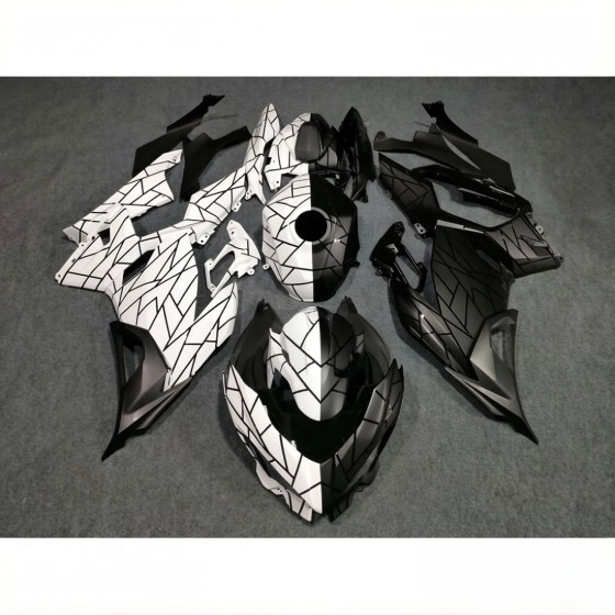 Kawasaki Black/White Ninja 400 Motorcycle fairings(2017-2023)