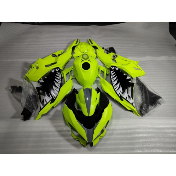 Neon Yellow Kawasaki Ninja 400 Motorcycle fairings(2017-2023)
