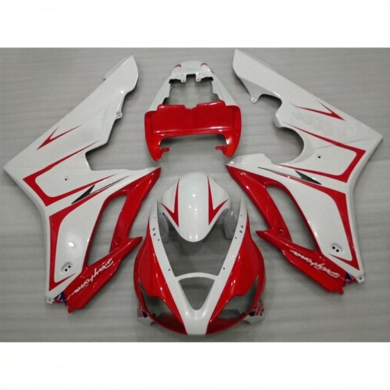 Triumph Daytona 675 White & Red Motorcycle Fairings(2006-2008)