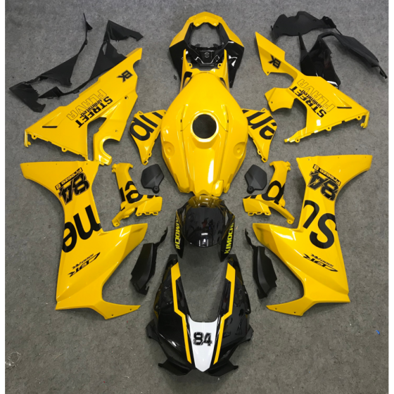 Yellow Honda CBR1000RR Motorcycle Fairings(2017-2024)