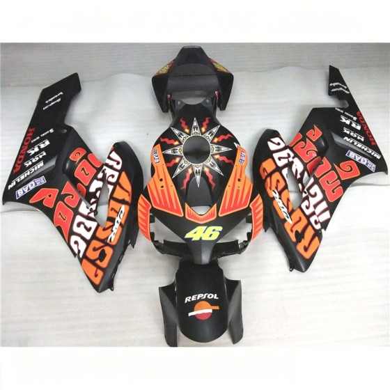 Orange & Black Honda CBR1000RR Motorcycle Fairings(2004-2005)