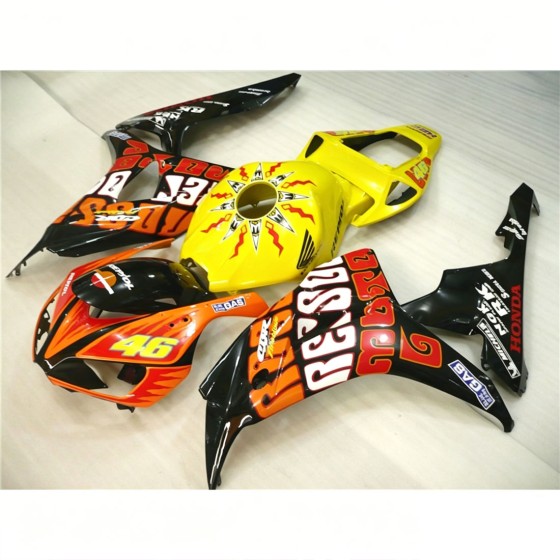Black & Yellow Honda CBR1000RR Motorcycle Fairings(2006-2007)