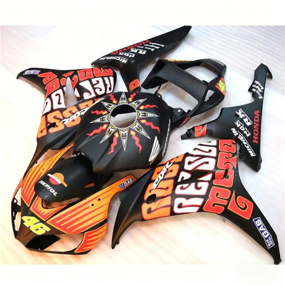 Orange & Black Honda CBR1000RR Motorcycle Fairings(2006-2007)