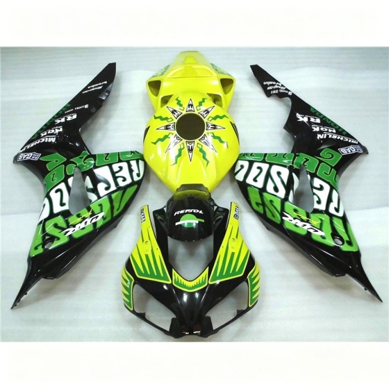 Yellow & Orange Honda CBR1000RR Motorcycle Fairings(2006-2007)