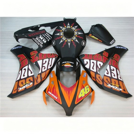 Orange & Red Honda CBR1000RR HRC Motorcycle Fairings(2008-2011)