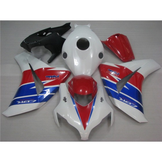White & Red Honda CBR1000RR HRC Motorcycle Fairings(2008-2011)