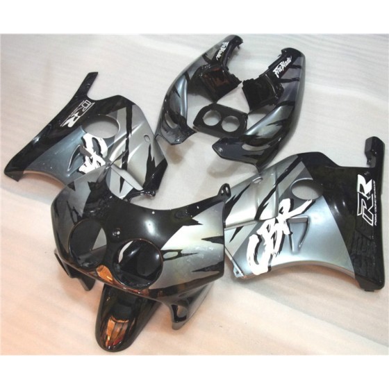 Silver & Black Honda CBR250RR Motorcycle Fairings(1990-1994)