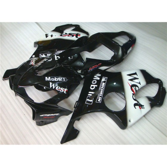 Glossy Black Honda CBR600 F4i West Motorcycle Fairings(2001-2003)