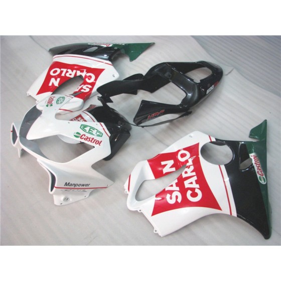 Red & White Honda CBR600 F4i Motorcycle Fairings(2001-2003)