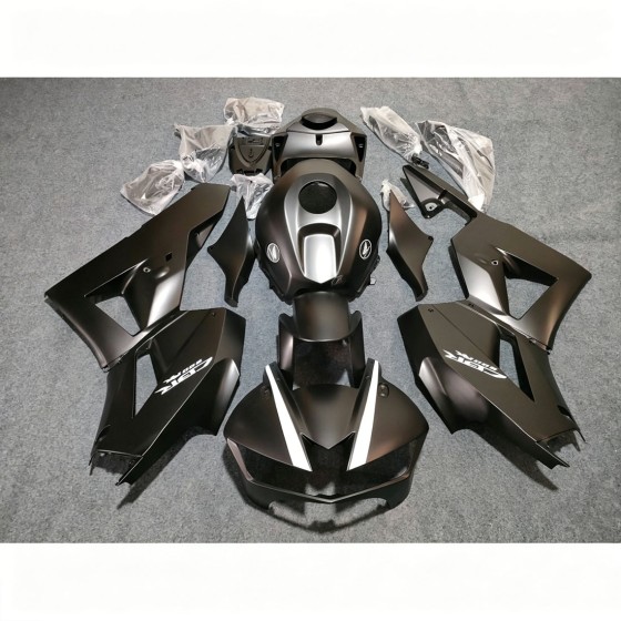 Honda CBR600RR Matte Black/White Decals Motorcycle Fairings (2013-2024)