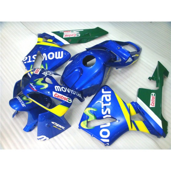 Blue & Yellow Honda CBR600RR F5 Motorcycle Fairings (2005-2006)
