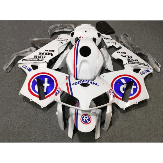 Customized White Honda CBR600RR F5 Motorcycle Fairings (2005-2006)