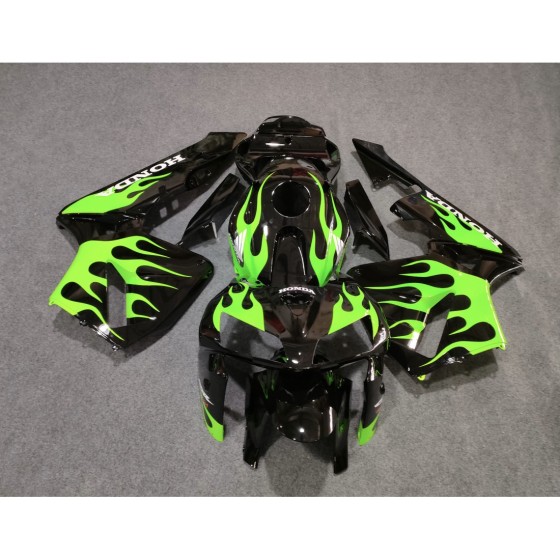 Green Flame Honda CBR600RR F5 Motorcycle Fairings (2005-2006)