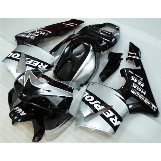 Silver & Black Honda CBR600RR F5 Motorcycle Fairings (2005-2006)