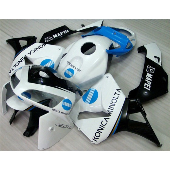 White & Blue Honda CBR600RR F5 Motorcycle Fairings (2005-2006)