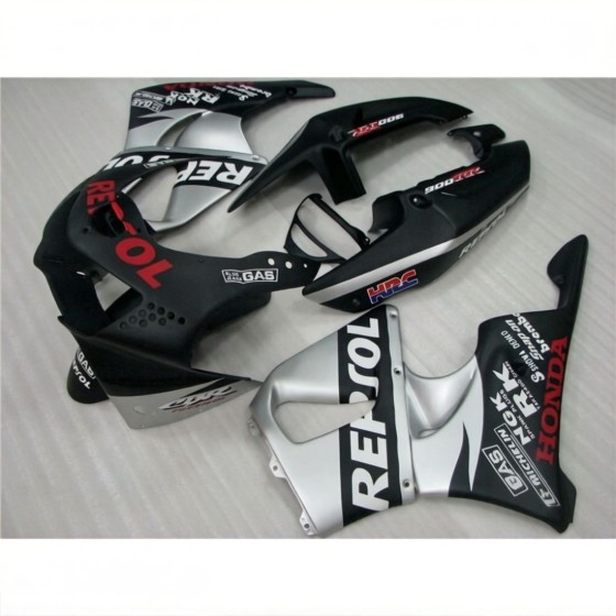 Matte Black & Silver Honda CBR900RR 919 Motorcycle Fairings(1998-1999)