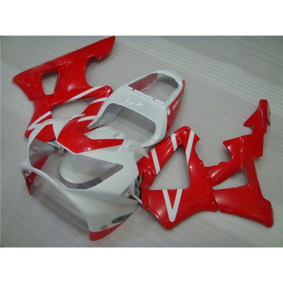 Honda CBR900RR 954 White & Red Motorcycle Fairings(2002-2003)