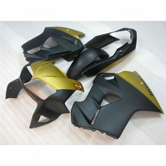 Gold & Matte Black Honda VFR800 Motorcycle Fairings(1998-2001)